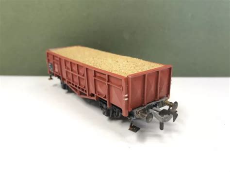 Corrosion Fleischmann Db Europ Open Loaded Brown Truck Wagon Ho Gauge