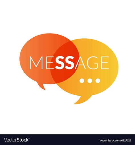 Text Message Logo Royalty Free Vector Image Vectorstock