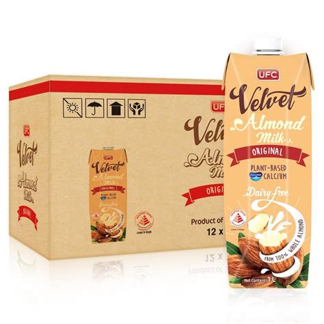 Ufc Velvet Dairy Free Almond Milk Original 12 X 1 Liter Shopee Malaysia