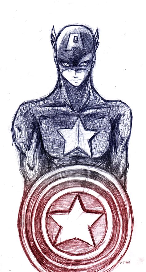 Captain america pencil pic by DarkDragonTanis on DeviantArt