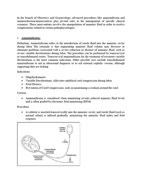 amnioinfusion and amniocentesis | PDF | Diseases And Disorders | Human ...