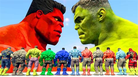 Green Hulk Vs Red Hulk Vs Grey Hulk