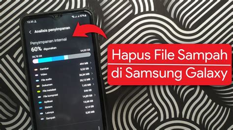 Cara Menghapus File Sampah Di Hp Samsung Galaxy YouTube