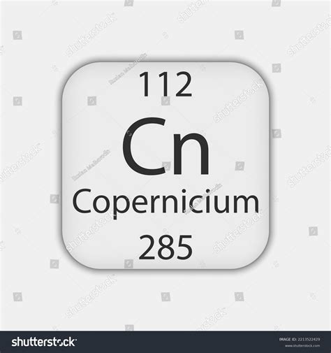 Copernicium Symbol Chemical Element Periodic Table Stock Vector ...