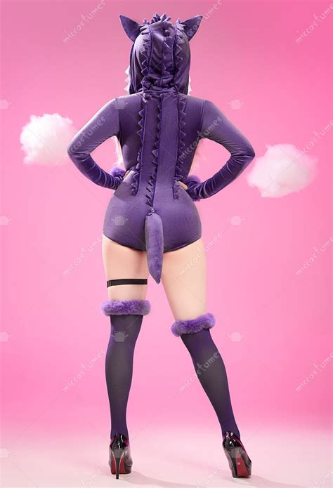Women Pm Derivative Sexy Lingerie Bodysuit Purple Hooded Bodycon Romper And Tail With Choker