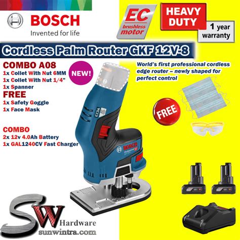 Bosch Cordless Palm Router Gkf V Professional Gkf V Solo Or