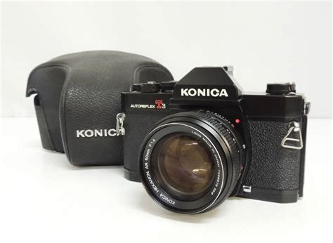 【やや傷や汚れあり】 Konica コニカ Autoreflex T3 一眼レフカメラ ブラックボディ Hexanon Ar 50㎜ F14