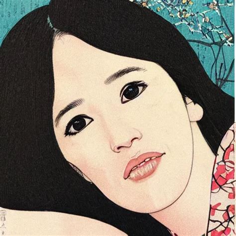 Jennifer Garner Portrait By Ikenaga Yasunari And Stable Diffusion