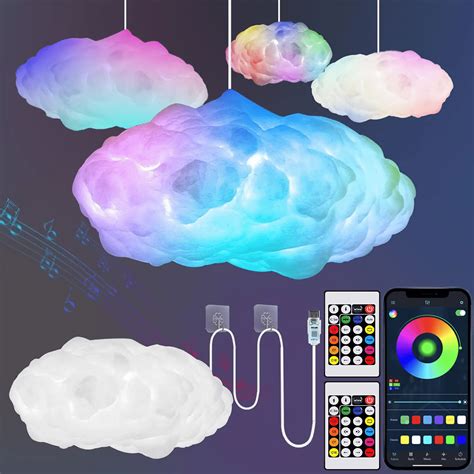 LED Cloud Light, RGB Cloud Lights With IC Remote Control And APP ...