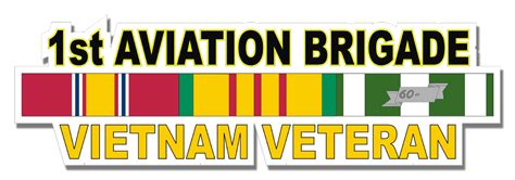 Us Army 1st Aviation Brigade Vietnam Veteran Window Strip Decal