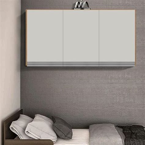 Armário Aéreo Para Quarto 3 Portas 90 Cm Nature Off White Gabriela Shop