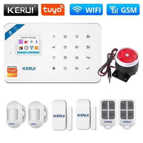 KERUI Tuya Smart WIFI GSM Security Alarm System Home Burglar Works With