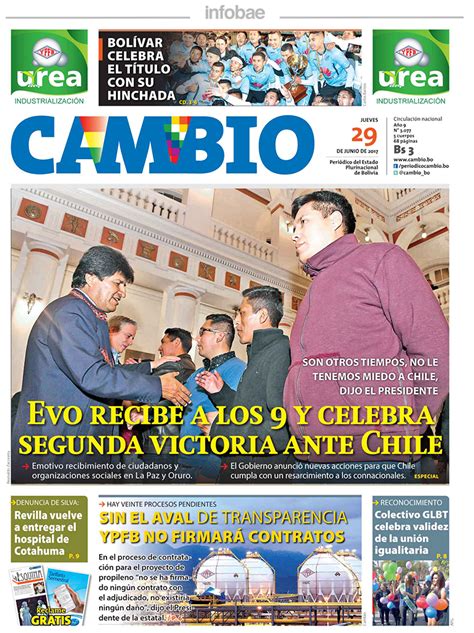 Cambio Bolivia Jueves 29 De Junio De 2017 Infobae