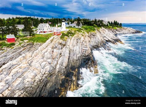 Pemaquid Point Lighthouse, Bristol, Maine, USA Stock Photo - Alamy