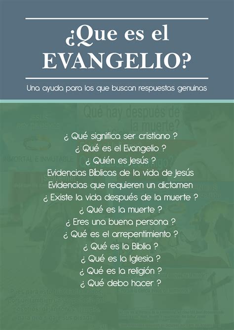 Ser Cristiano ¿que Es El Evangelio