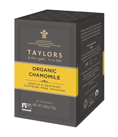 Taylors of Harrogate Organic Chamomile Herbal Tea, 50 Teabags - Walmart.com