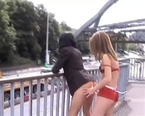 Two Naughty German Chicks Playing With Their Sex Toys In The Public