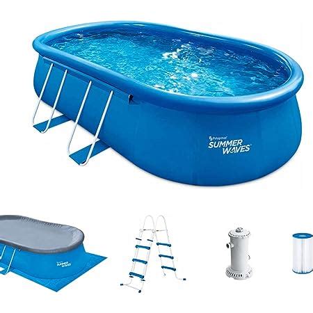 Summer Waves Frame Pool Komplettset Rechteckig X X Cm Grau