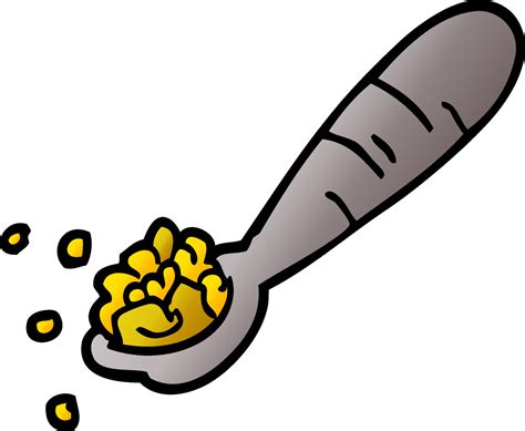 cartoon doodle spoon of cereal 12191733 Vector Art at Vecteezy