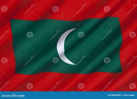 Flag Of The Maldives Indian Ocean Stock Photo Image Of Ocean