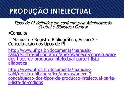 ProduÇÃo Intelectual Na Ufrgs Ppt Carregar