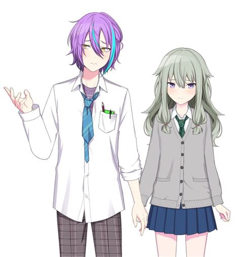 Cute Couple Art Middle School Ruinene Holding Hands