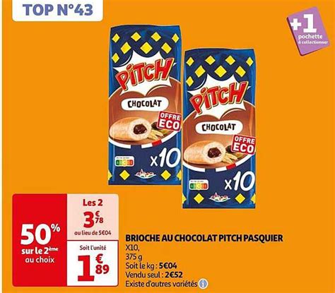 Promo Brioche Au Chocolat Pitch Pasquier Chez Auchan ICatalogue Fr