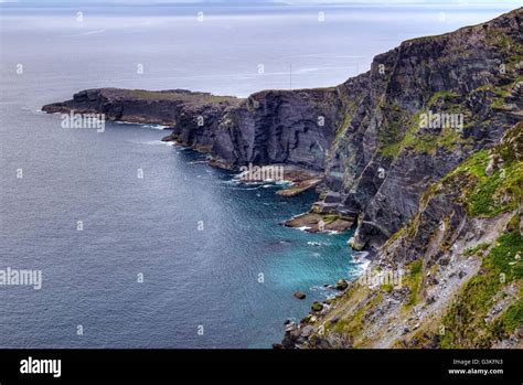 Valentia Island, Fogher Cliffs, Iveragh Peninsula, Skellig Ring, Kerry, Ireland, Europe Stock ...