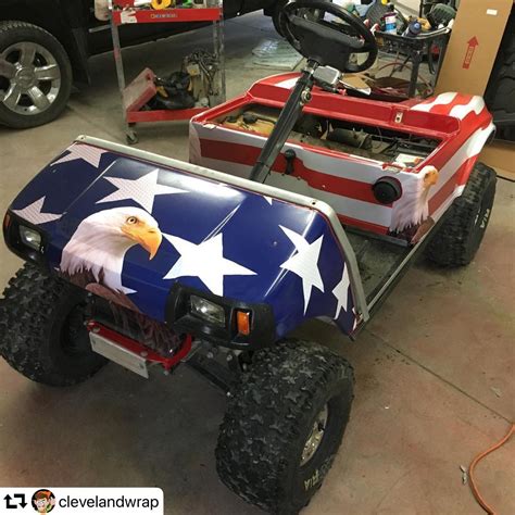 American Flag Golf Cart