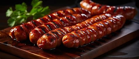 Premium Photo Grilled Barbecue Sausage