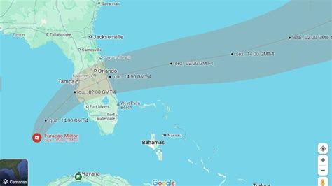 Furacão Milton que horas a tempestade chegará à Flórida