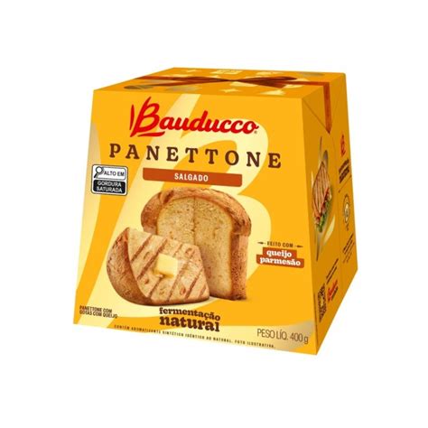 Panettone Salgado Gotas Queijo Bauducco Caixa G Shopee Brasil