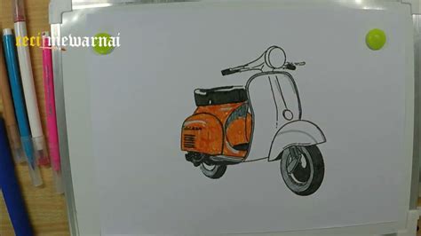 Mewarnai Motor Vespa Youtube