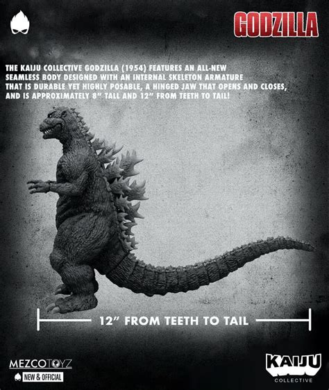 Mezco Godzilla Kaiju Collective Action Figure Godzilla Black