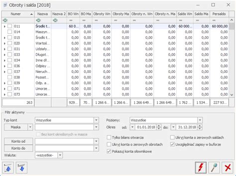 Zestawienie Obrotów i sald Baza Wiedzy programu Comarch ERP Optima