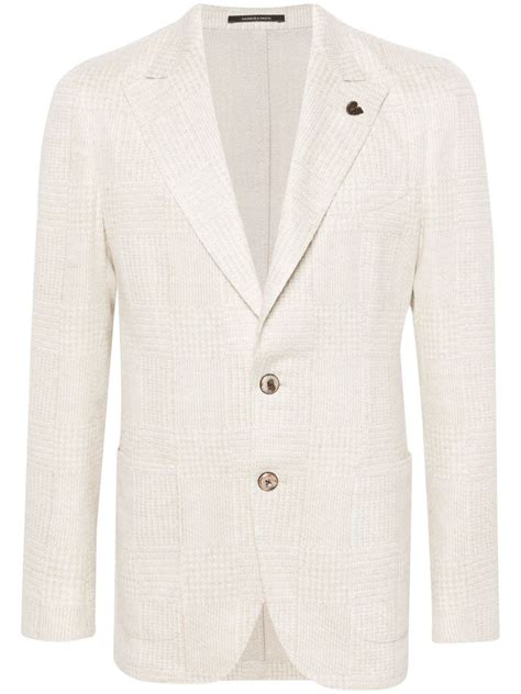 Gabriele Pasini Blazer Con Botones Y Estampado De Cuadros Tart N Farfetch