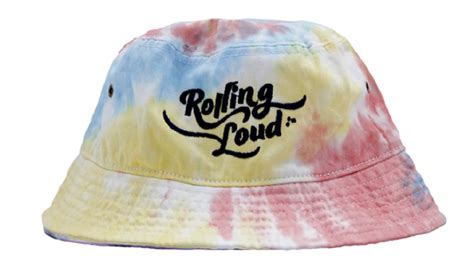 Rolling Loud Merch Tie Dye Bucket Rainbow Hat Whats On The Star