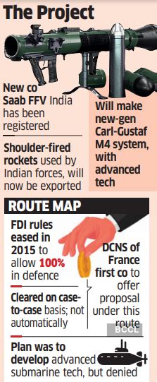 Fdi Sweden S Saab Bags India S First Fdi In Defence Project The