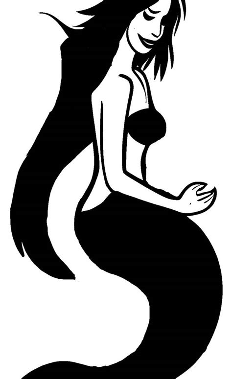 Black and white mermaid by BlackSnowMaker on DeviantArt