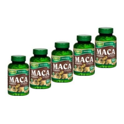 Kit 5 Maca Peruana c Vit 550mg Unilife 120 Cápsulas no Shoptime