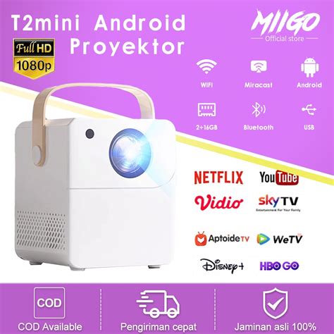 Jual Miigo Tripsky Android Proyektor T Mini Ram Gb Built In Speaker