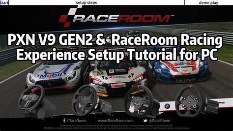 PXN V9 GEN2 Wheel Racing Simulator & RaceRoom Setup Tutorial for PC ...