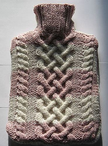 Ravelry Cabled Hot Water Bottle Cover Cozy Pattern By Vivianne Kacal