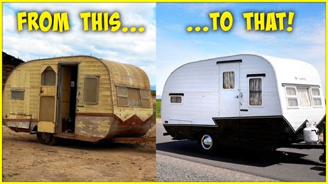 I Restored a Rat Infested Vintage Camper Trailer! DIY RENOVATION ...