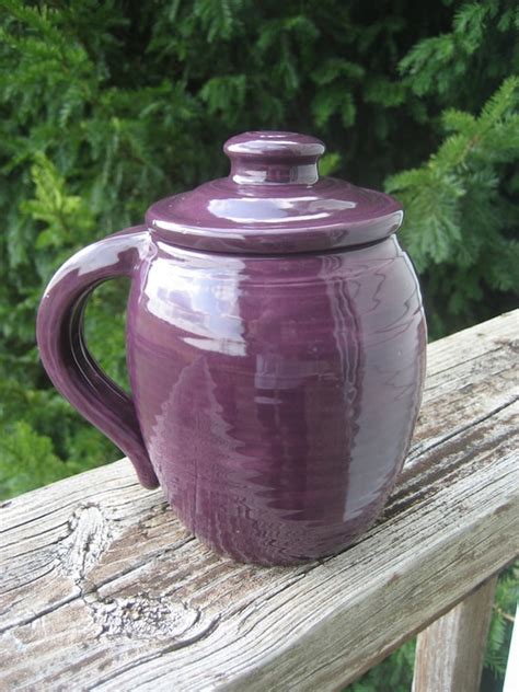 Large covered mug purple | Etsy