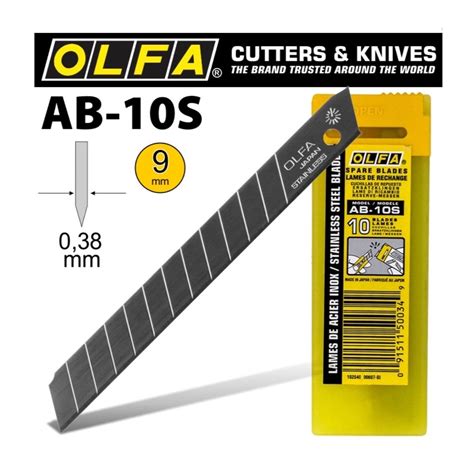 Olfa Blades AB 10S Stainless Steel Crafty Arts