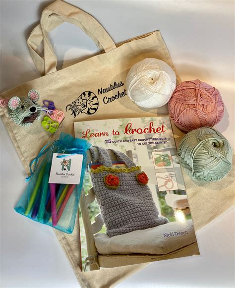 Crochet Beginners Kit Including Luxury Yarn A Crochet Book Etsy