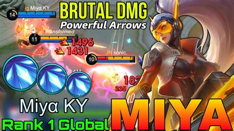 Powerful Arrows Miya Insane Dmg Build Top Global Miya By Miy Ky