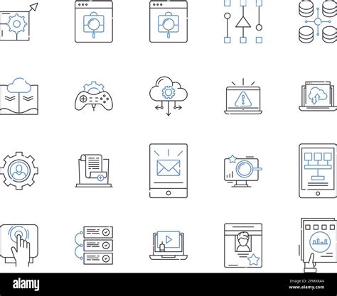 Digital Devices Outline Icons Collection Digital Devices Technology