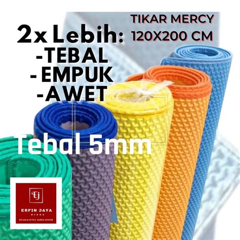 Jual Tikar Mercy Tebal 5mm 3mm Ukuran 120x200 Jumbo Tekstur Bentol